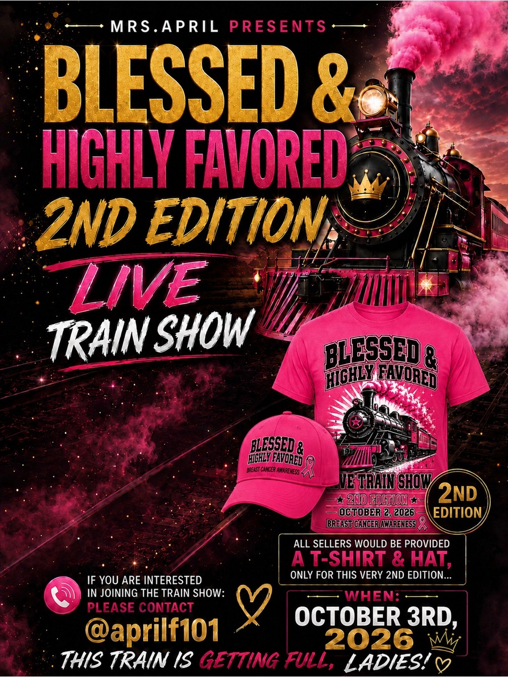 Kids 'Blessed & Highly Favored' Pink Graphic Tee